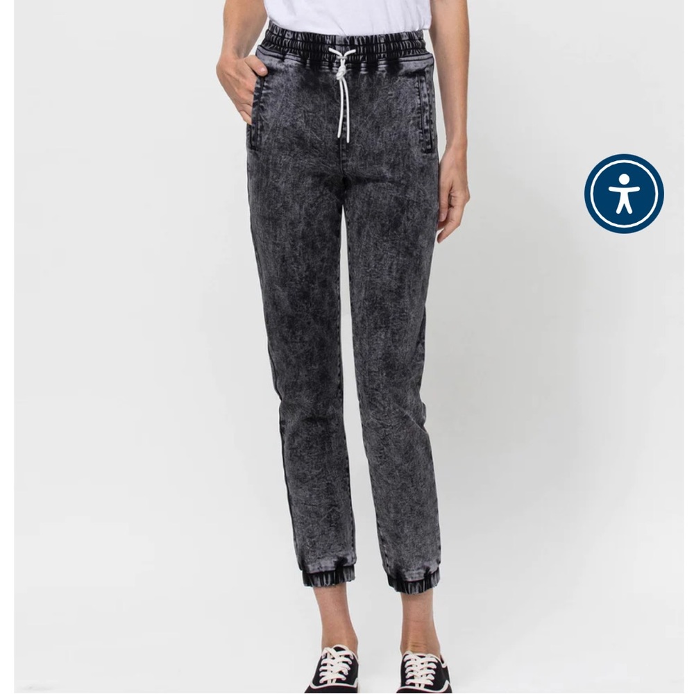 Vervet Denim Surplus Super High Rise Relaxed Jogger Pants Size 26